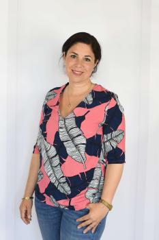 Nähbeispiel Volant Bluse lillesol women Nr. 35